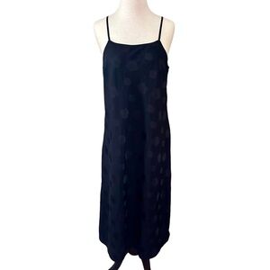 A New Day Black Satin Slip Dress, Women’s, Size M